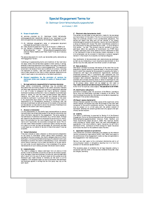 Special Engagement Terms der Dr. Stallmeyer GmbH Wirtschaftsprüfungsgesellschaft as of January 1, 2024